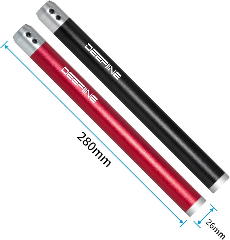 DEEFIINE 2PCS Carbide Wood Lathe Truning Tools Grip Handle, Accept 10mm Square Turning Tool bar (Black and red) - Image 3